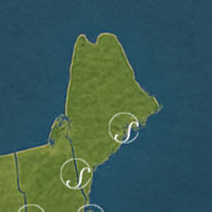 map of maine with Speach logo